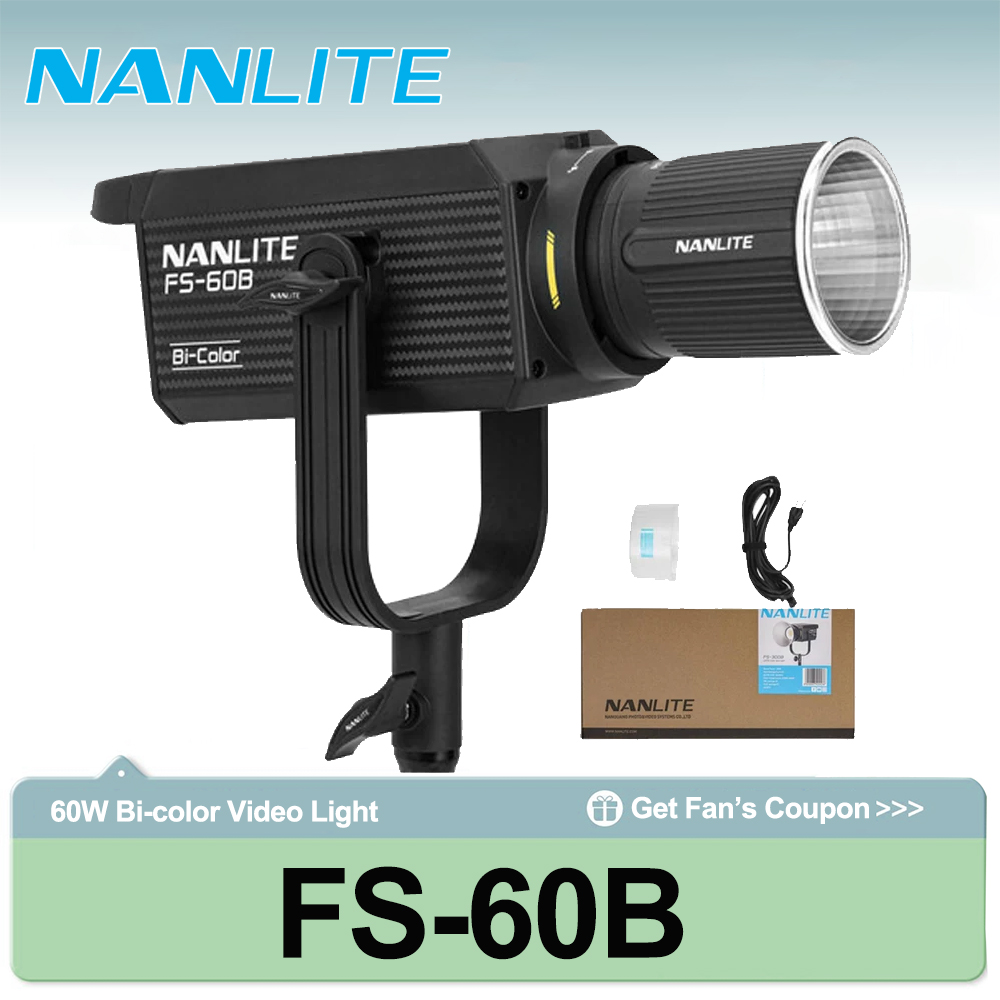 Strobe Light Studio - Nanlite FS-60B 70W Bi-color Spotlight 2700K-6500K
