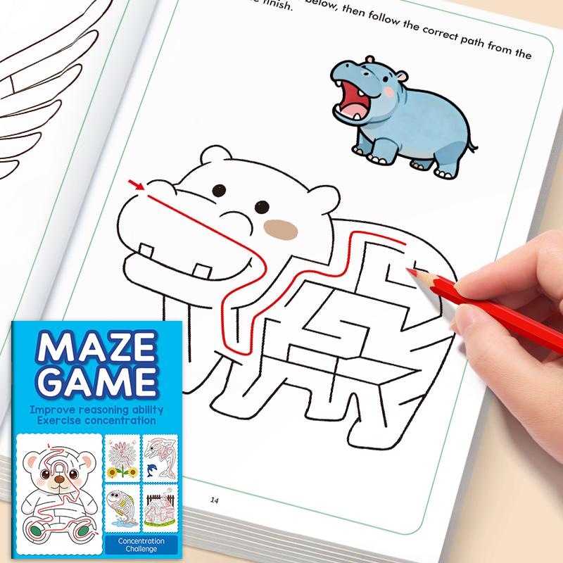 Photography Of Book - Children's Fun Maze Drawing Book Activity