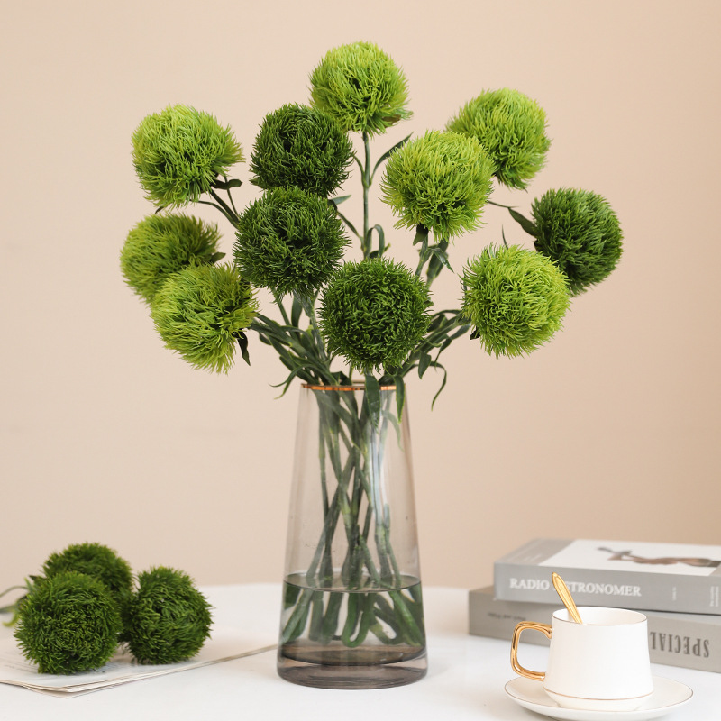 Photography Hotel - 1PC 22 Inch Artificial Dianthus Green