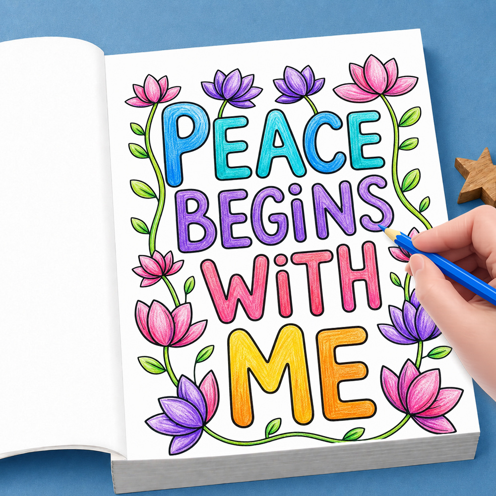 Photography Of Book - 28‑Page Mental Health Adult Coloring Book,
