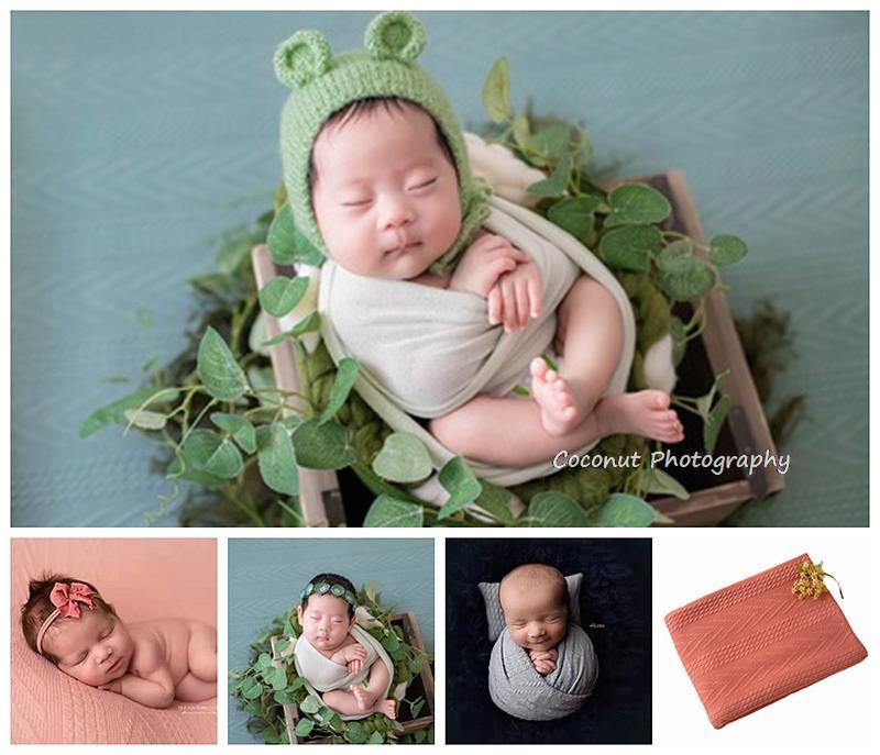 Photography Young - Braided hemp stripe blanket background cloth