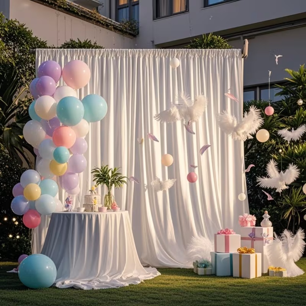 Satin Backdrop Curtain, Wrinkl - огляд і ціна Photography Hotel