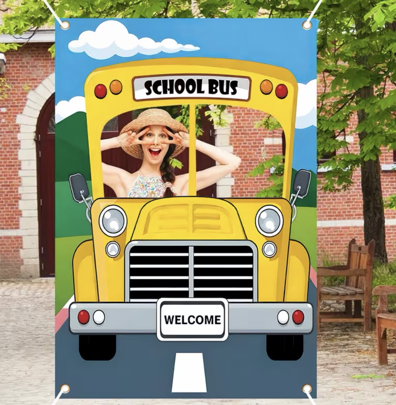 Yellow School Bus Selfie Frame - огляд і ціна Photography Yellow