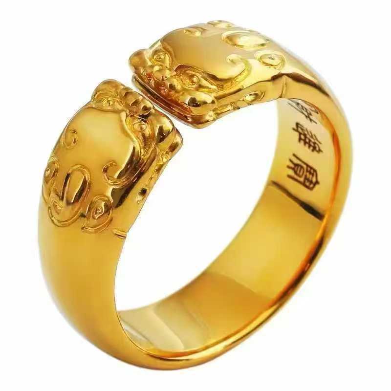 Pixiu Open Ring Couple's 24K G - огляд і ціна Photography Yellow