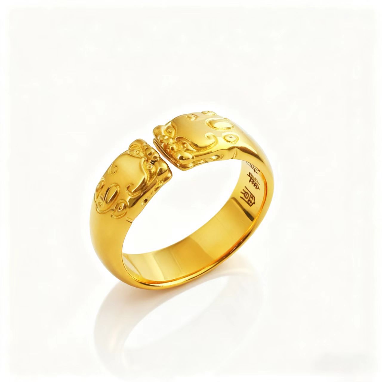 Pixiu Open Ring Couple's 24K G - огляд і ціна Photography Yellow
