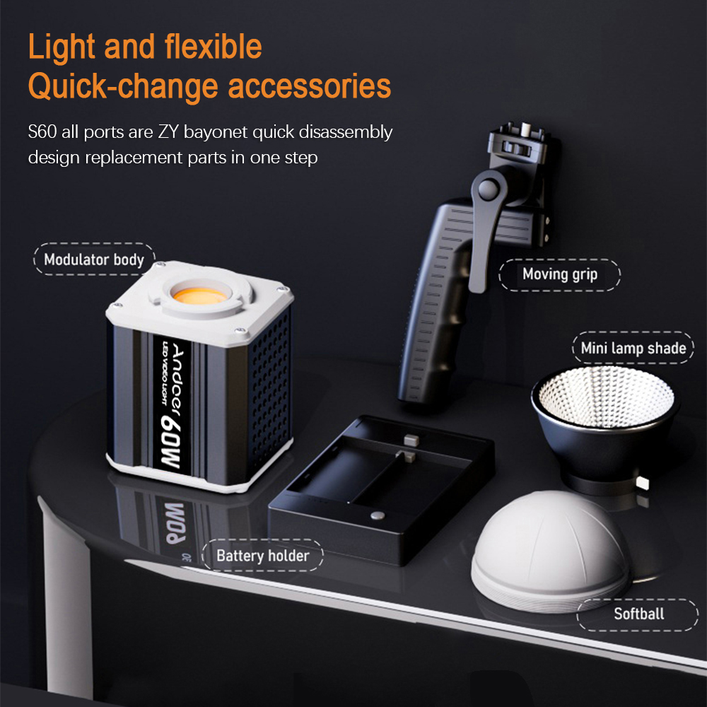 Andoer Tri-Color LED 60W COB P - огляд і ціна Strobe Light Studio
