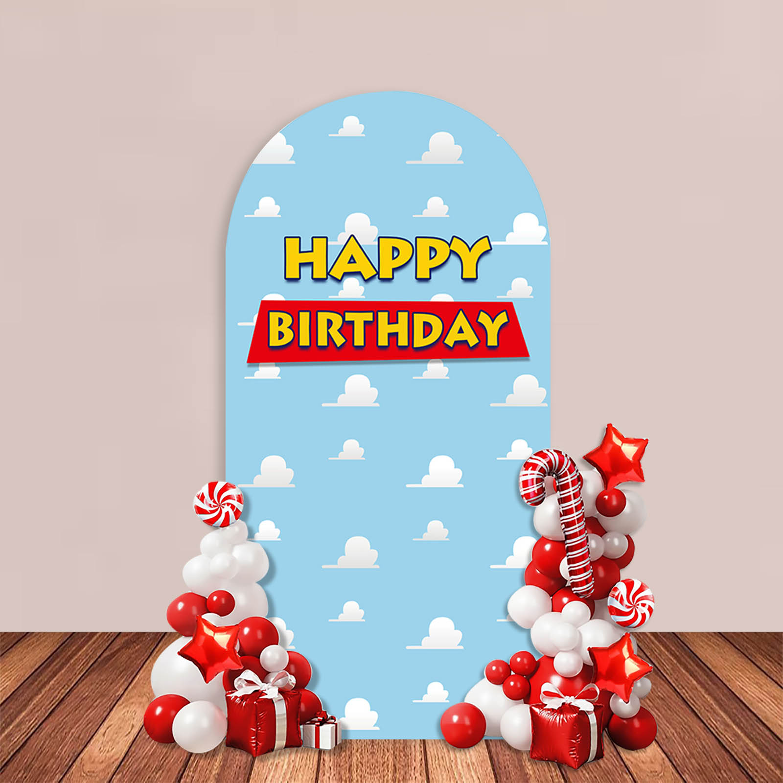 Happy Birthday Arch Backdrop C - огляд і ціна Photography Yellow