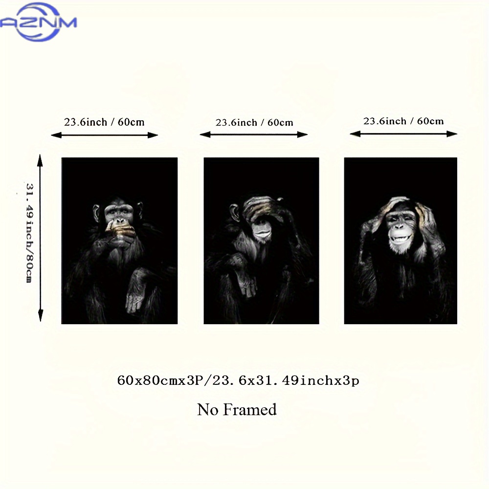 3pcs/set Big Size Unframed Ret - огляд і ціна Photography Kit